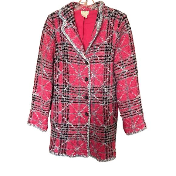 Sigrid Olsen Sport Pink Wool/ Mohair/ Acrylic, Poly, Nylon Blend Jacket Sz M - Picture 1 of 7